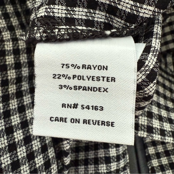 Women’s Calvin Klein Checkered Elastic Stretch Work Career Business Pants Size 8 - Picture 11 of 15